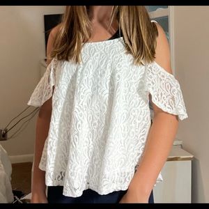 Jessica Simpson size: s white open shoulder